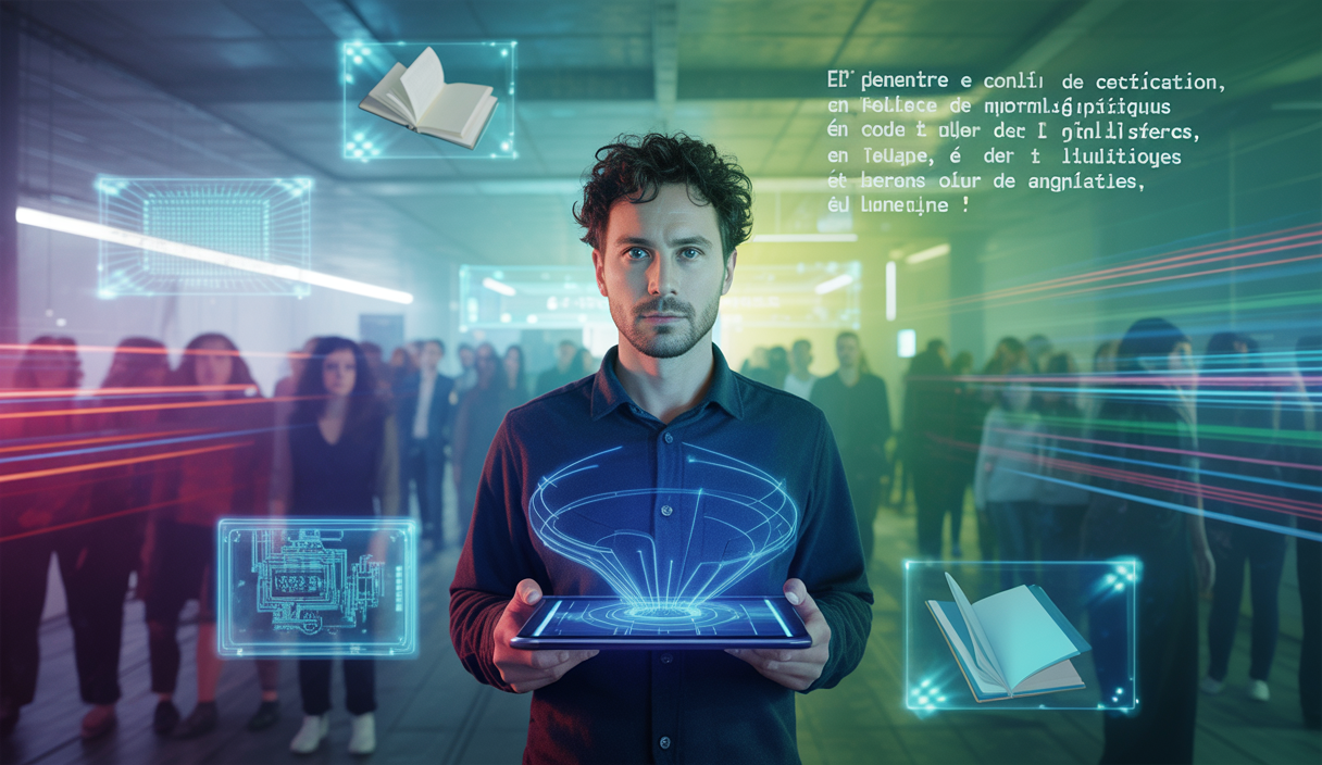 Illustration de l'intégration des nouvelles technologies dans la certification Qualiopi.