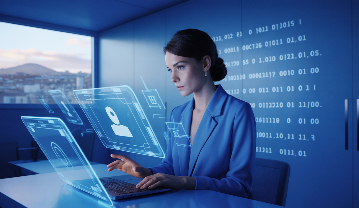 Illustration montrant l'intégration des technologies numériques dans la certification Qualiopi, symbolisant l'amélioration de la qualité et de l'accessibilité de la formation en France.