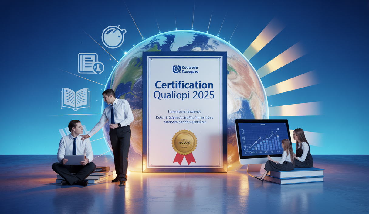 Illustration représentant les changements de la certification Qualiopi 2025