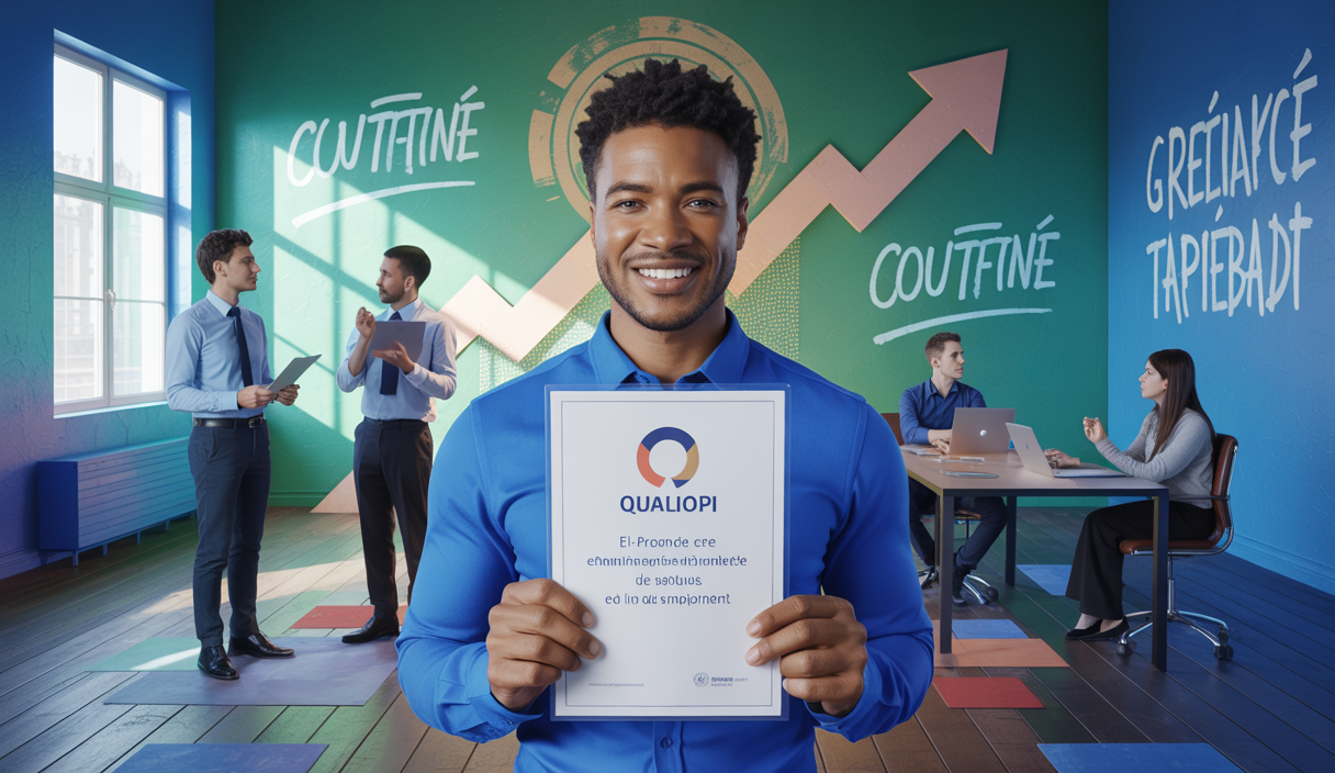 Illustration captivante de l'impact de la certification Qualiopi sur la formation continue.
